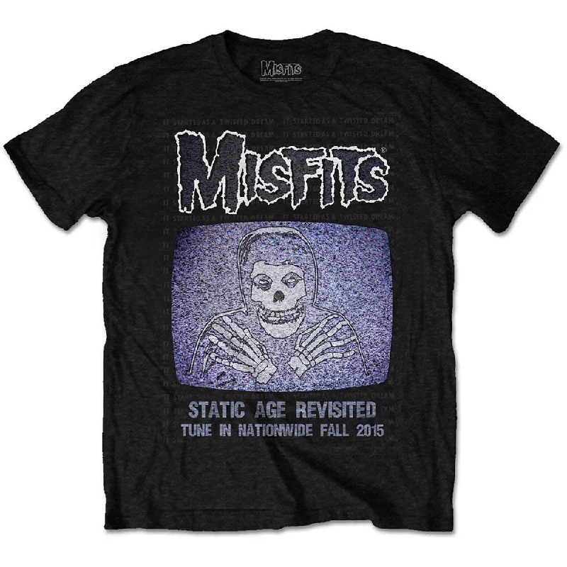 Misfits | Official Band T-Shirt | Static Embroidered Appliqued Beaded