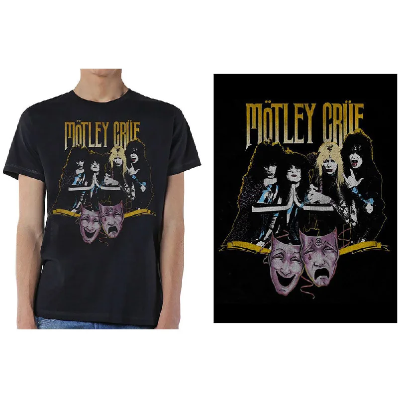 Motley Crue | Official Band T-Shirt | Theatre Vintage Hooded Caped Shawl Collar