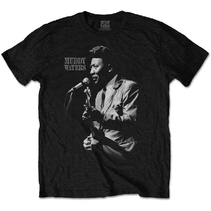 Muddy Waters | Official Band T-Shirt | Muddy Live Mesh Blend Leather Blend Suede Blend