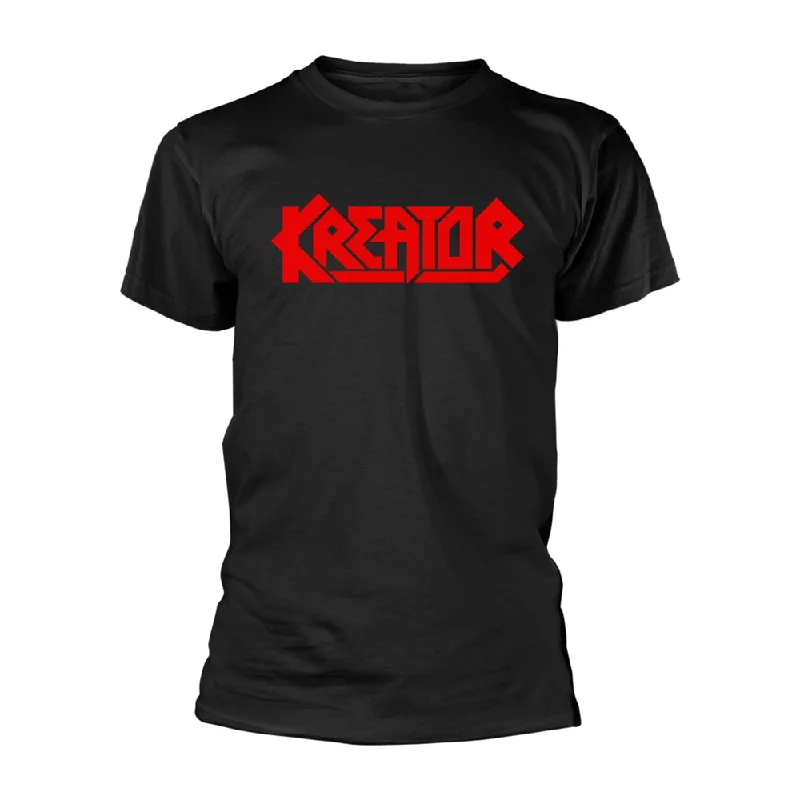 Kreator Unisex T-shirt: Logo Notch Collar Peter Pan Collar Cowl Neck