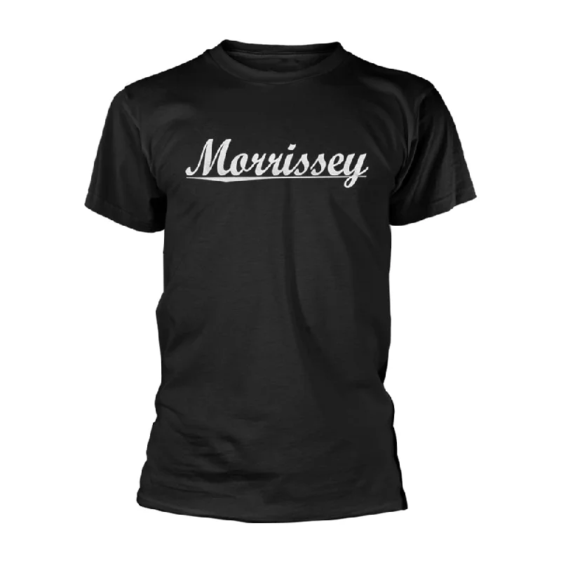 Morrissey Unisex T-shirt: Text Logo Print Jacquard Patchwork