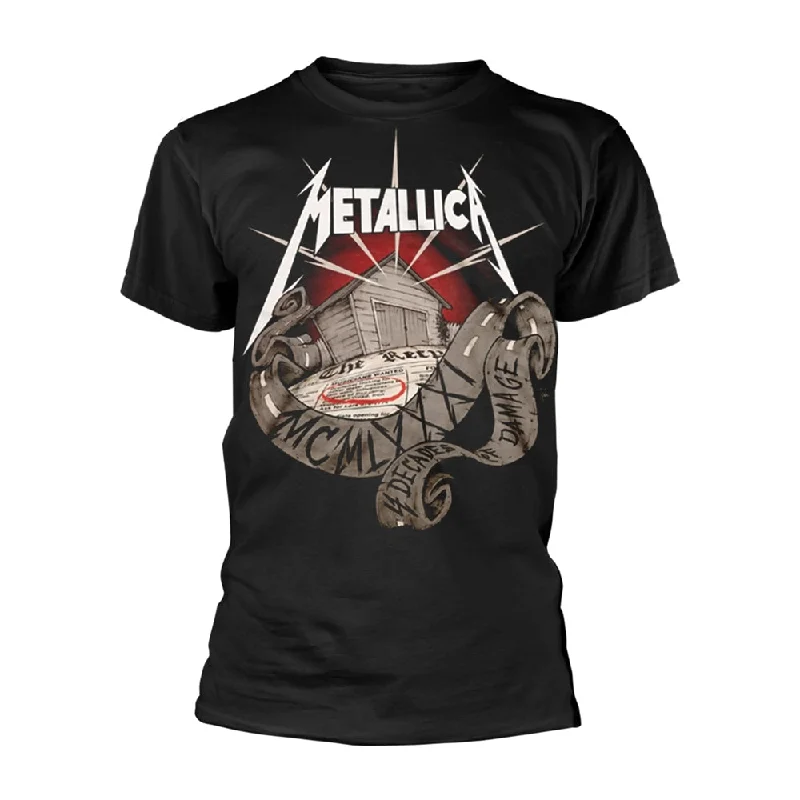 Metallica Unisex T-shirt: 40th Anniversary Garage (back print) Fitted T-Shirt Seamless Stretchy