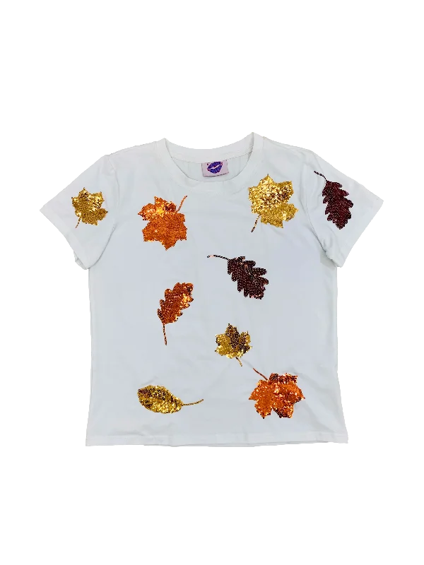 Fall Leaf Tee Satin Blend Silk Blend Wool Blend