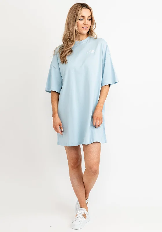 The North Face Short Sleeve T-Shirt Dress, Beta Blue Anti-Pilling Machine Wash Handmade