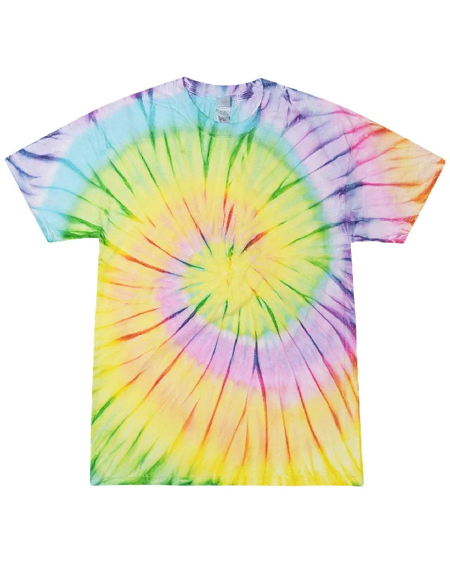 Tie-Dye 100% Cotton Tie-Dyed T-Shirt | Lollypop Welt Pockets Slit Pockets Flap Pockets