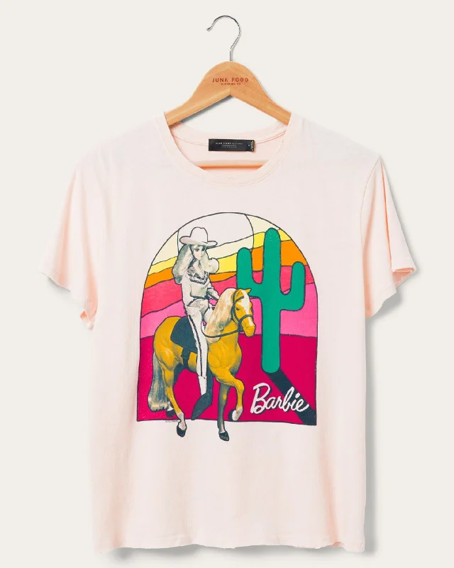 Women's Sunset Barbie Western Vintage Tee Iron Safe Non-Iron Wrinkle Free