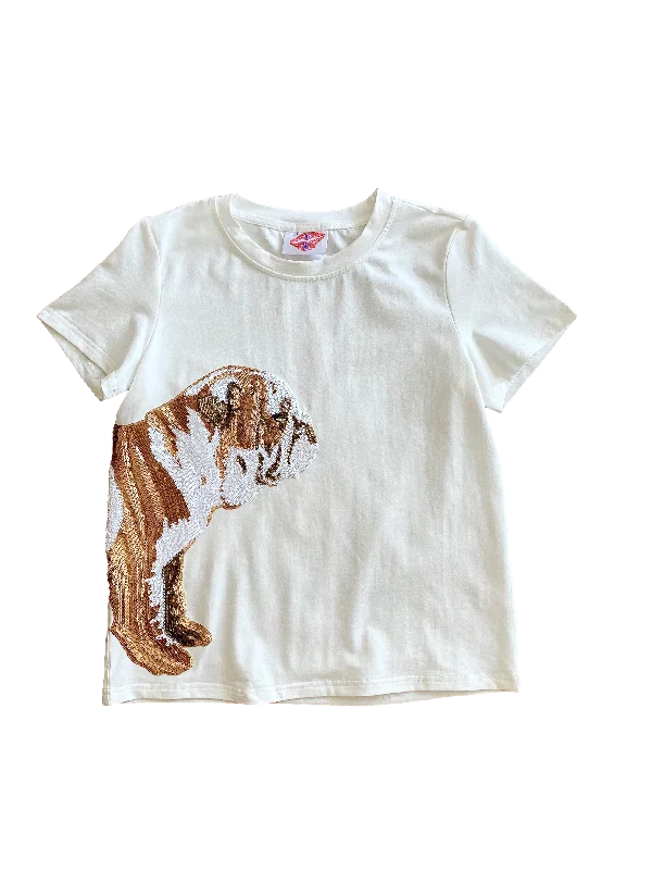 Wrap-Around Bulldog Tee Regular Machine Wash Dry Clean Hand Wash