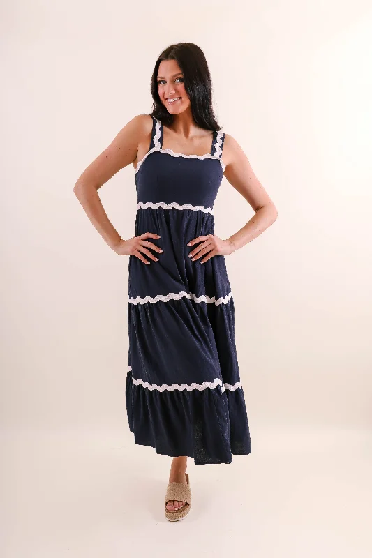 Best Thing About Me Maxi Dress-Navy Elegant Silk Maxi Dress