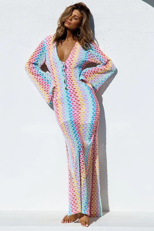 LULI POP - Maxi Dress • Multicolor Fashionable Button-Down Maxi Dress