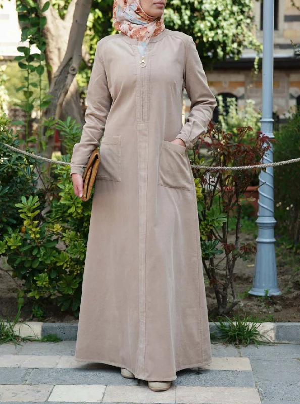 Sadiqah Corduroy Maxi Dress Comfortable Bohemian Maxi Dress