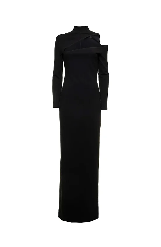 The Ares Maxi Dress in Black by Solace London Classic A-Line Maxi Dress