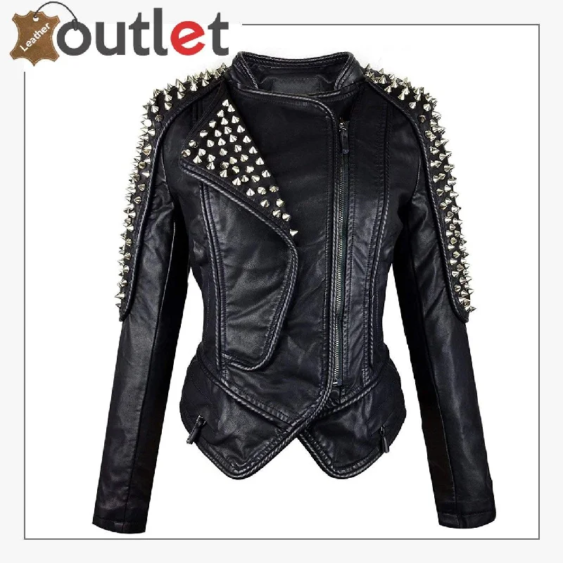 PU Short Jacket Coat Moto Biker Jacket Quilted Jacket Puffer Jacket Insulated Jacket