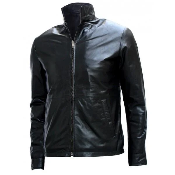 Super Black Biker Minority Report Leather Jacket Chenille Jacket Brocade Jacket Lace Jacket