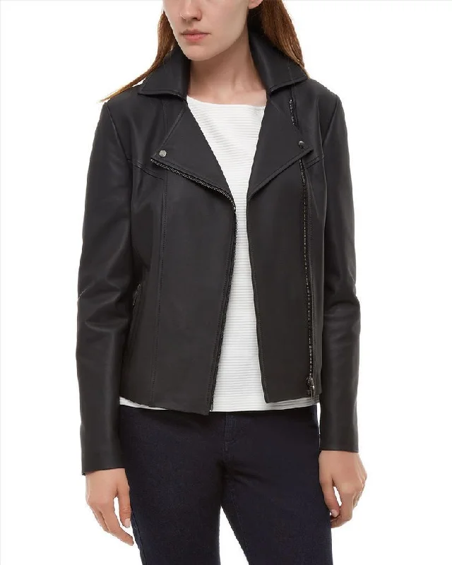 Super Cisco Women Classic Leather Jackets Snapped Jacket Toggled Jacket Drawstring Jacket