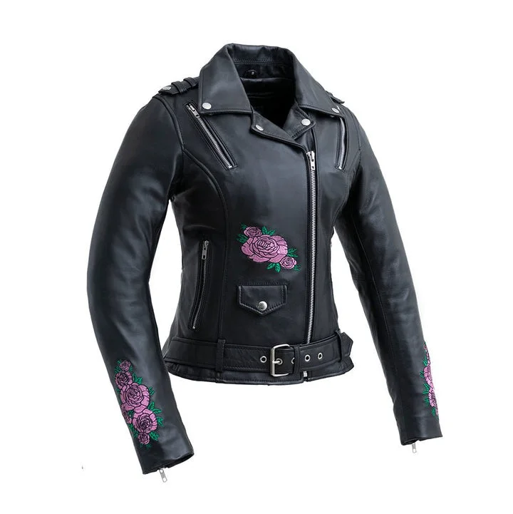 Women's Bloom Leather Jacket Knit Jacket Woven Jacket Fleece Jacket