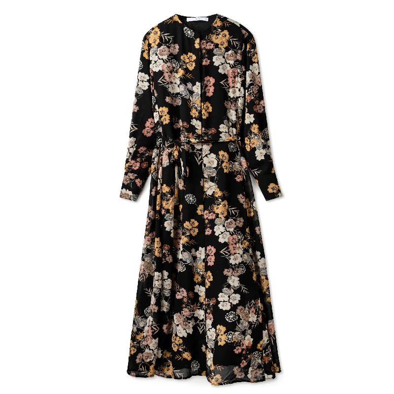 Signature Maxi Dress IN: Multi Floral Stylish V-Neck Maxi Dress
