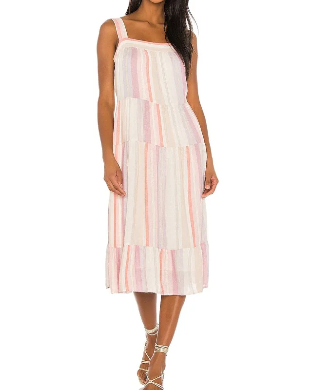 "Amaya" Tiered Maxi Dress Classic Solid Maxi Dress
