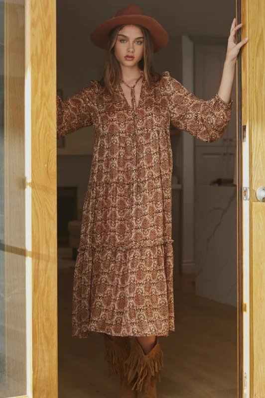 Budapest Tiered Maxi Dress Fashionable Asymmetrical Maxi Dress