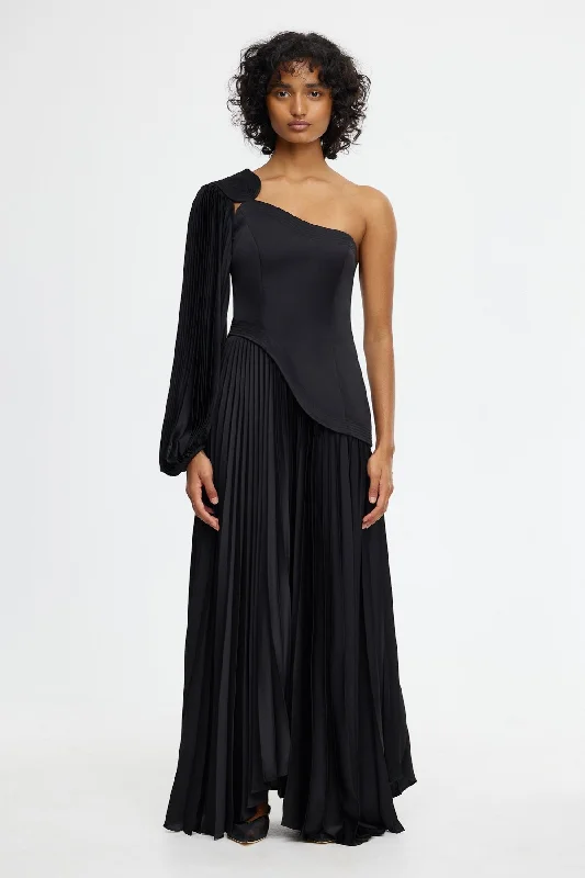 DENBURY MAXI DRESS Elegant Maxi Dress with Belt
