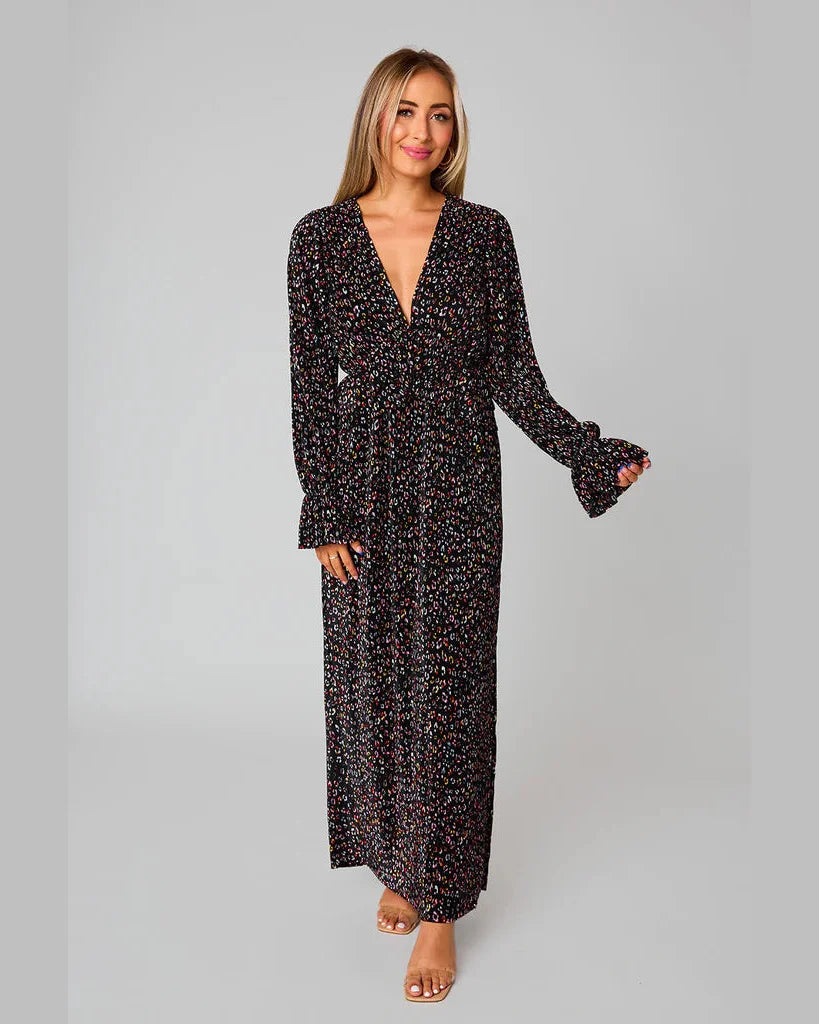 Evie Long Sleeve Maxi Dress Trendy Printed Maxi Dress