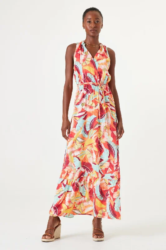 Garcia Maxi Dress - Papaya Trendy Button Front Maxi Dress