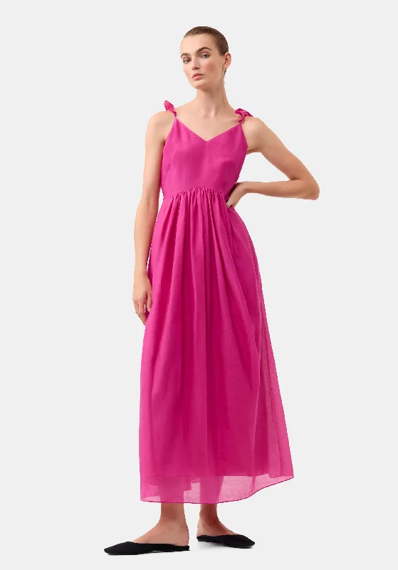 Harper Maxi Dress_Magenta Stylish Longline Maxi Dress