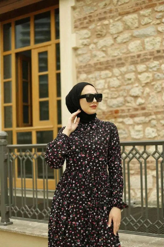 Katia Maxi Dress with Peter Pan Collar Chic Summer Floral Maxi Dress