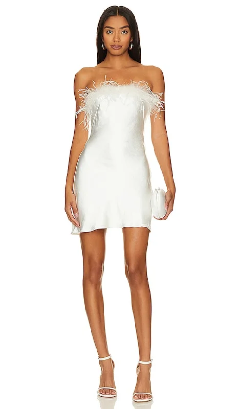 Lovers and Friends Moira Mini Dress in White Comfortable Shift Mini Dress