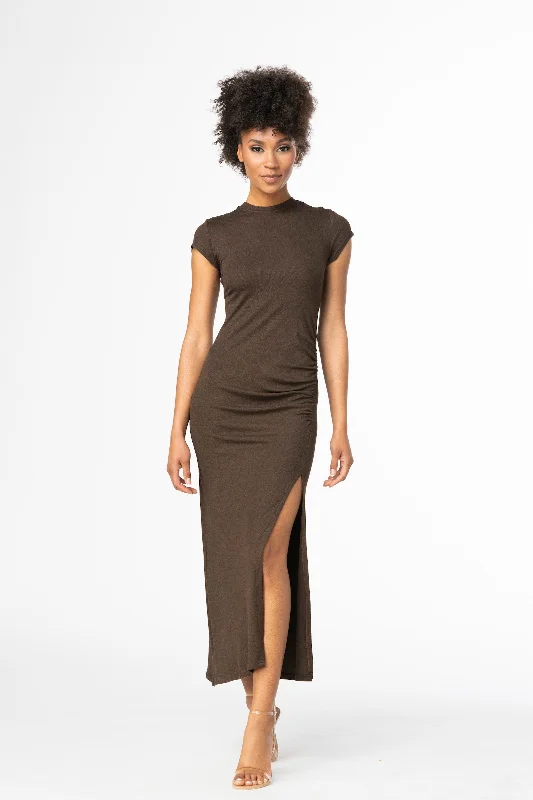 Soho Maxi Dress Elegant Maxi Dress with Drapes