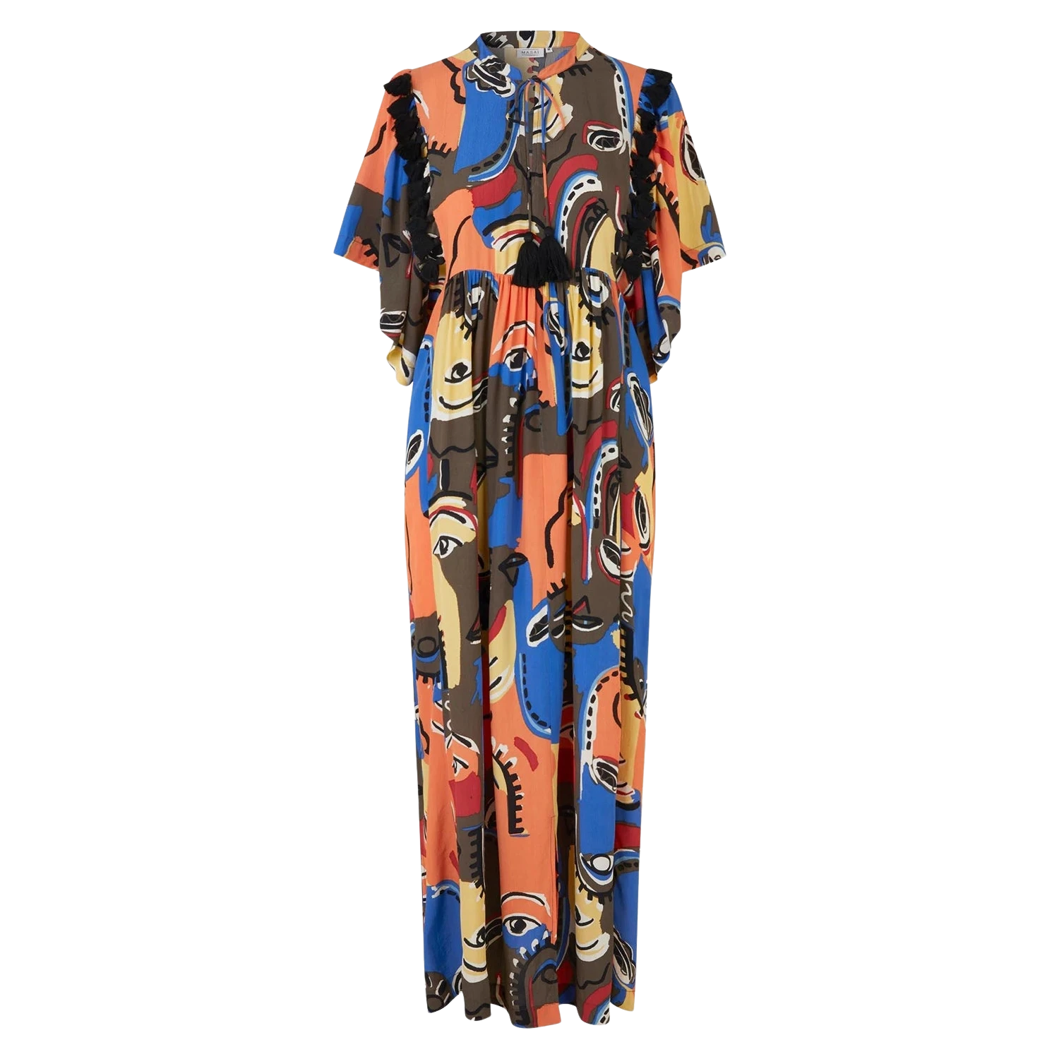 Masai Nillon Maxi Dress Stylish Long Sleeve Maxi Dress