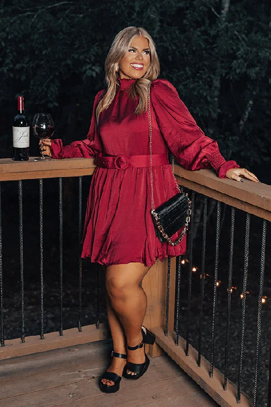 Prosecco Splash Mini Dress In Wine Curves Stylish Summer Mini Dress