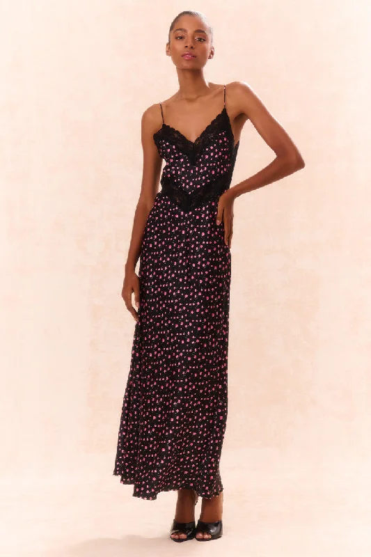 Serita Silk Floral Maxi Dress Trendy Fit-and-Flare Maxi Dress