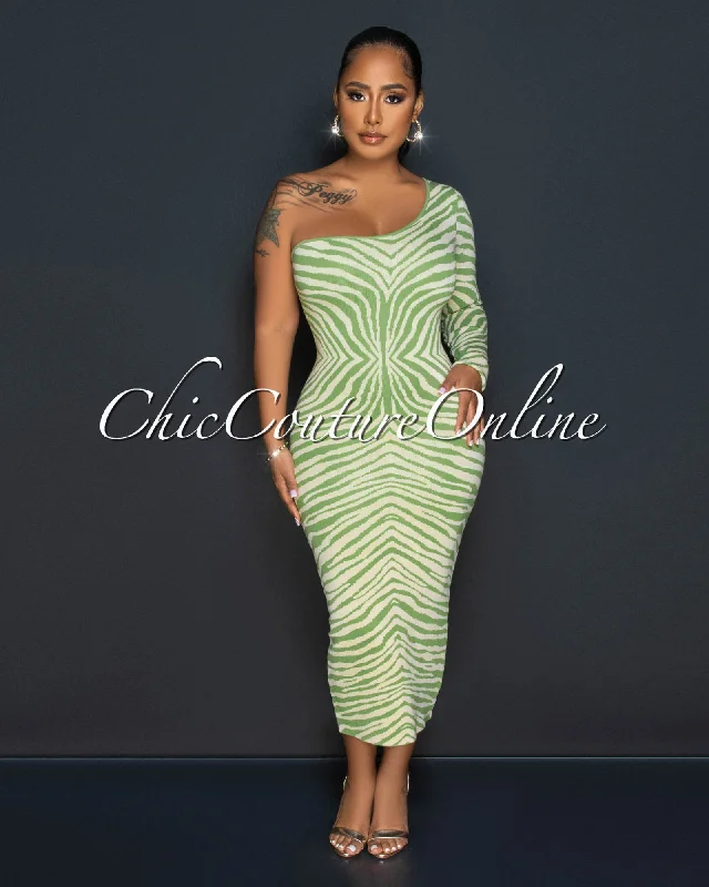 Sophia Nude Green Print Knit Single Long Sleeve Maxi Dress Elegant Maxi Dress with Slit Sophia Nude Green Print Knit Single Long Sleeve Maxi Dress Elegant Maxi Dress with Slit