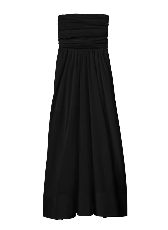 Tate Strapless Cotton Poplin Maxi Dress Comfortable Flowy Maxi Dress