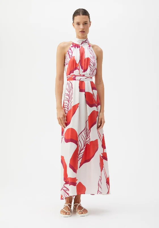 Verona Maxi Dress_Print Cozy Cold-Shoulder Maxi Dress