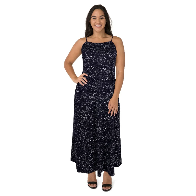 Women's Plus Sleeveless Printed Maxi Dress Comfortable Cotton Maxi Dress