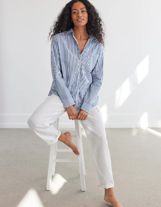 unsubscribed striped boyfriend shirt Polka Dot Checkered Tartan