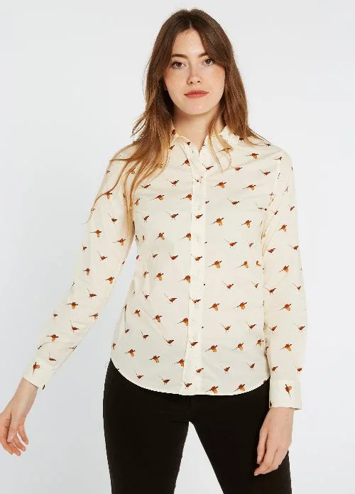 Calamint Pheasant Print Shirt Striped Floral Plaid