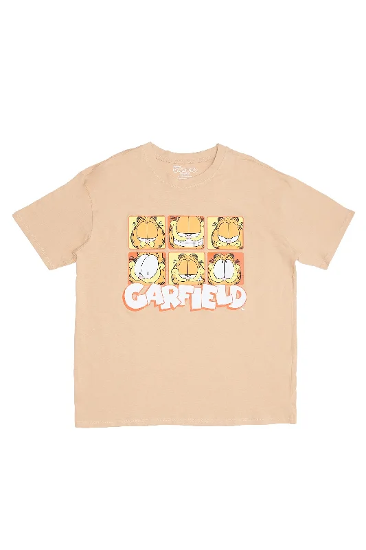 Garfield Graphic Relaxed Tee Zippered Front Buttoned Front Snap Front
