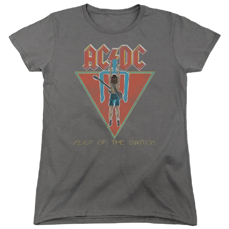 AC/DC Flick Of The Switch - Women's T-Shirt Front Pockets Side Pockets Patch Pockets