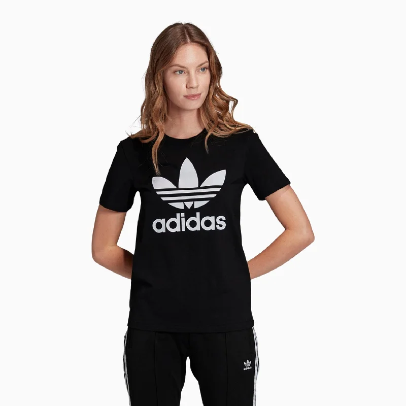 Women's Trefoil Print T Shirt Print Jacquard Patchwork