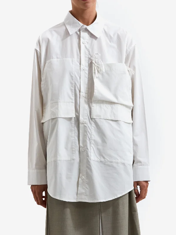 ARCS Victor Shirt - Ecru Rayon Fabric Velvet Fabric Corduroy Fabric