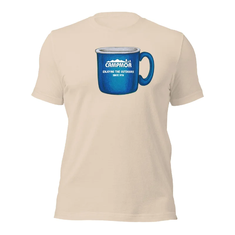 Campmor Adventure Brew Coffee Cup T-Shirt Hooded Caped Shawl Collar