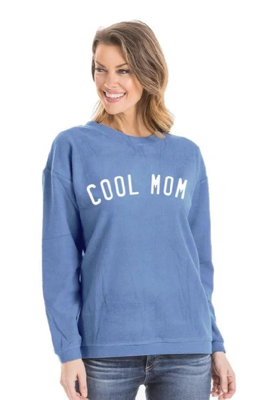Cool Mom Corded Sweatshirt Rayon Velvet Corduroy