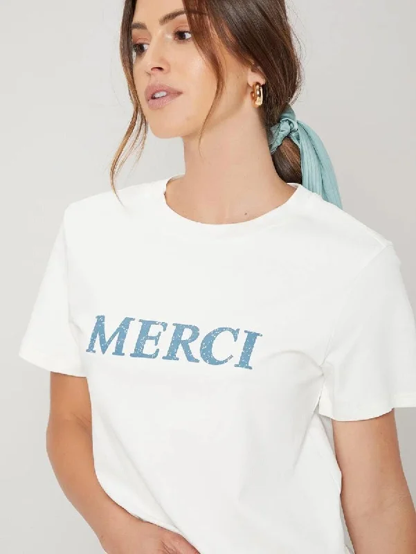Womens Round Neck Printed White T.shirts Print Jacquard Patchwork