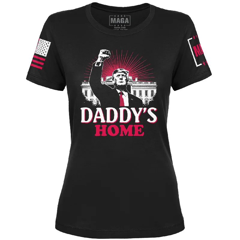 Daddy's Home 5 Ladies Tee Collared T-Shirt Boat Neck A-Line