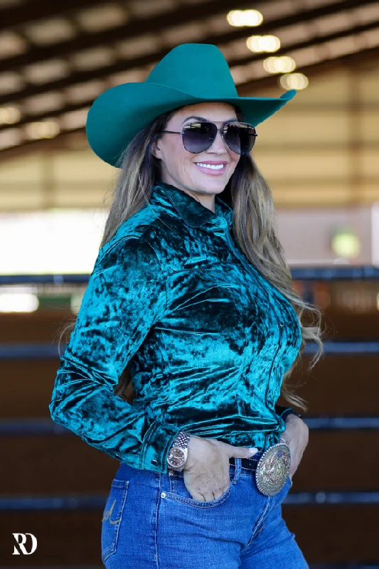 EMERALD VELVET PERFORMANCE SHIRT Real Fur Shearling Chenille