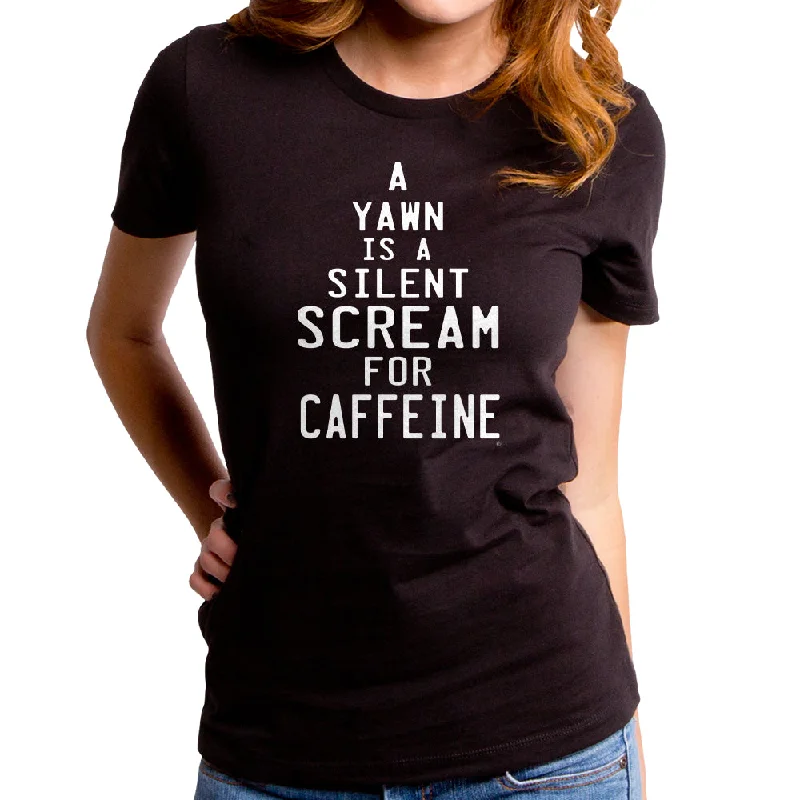 Silent Scream Women's T-Shirt Zippered Front Buttoned Front Snap Front