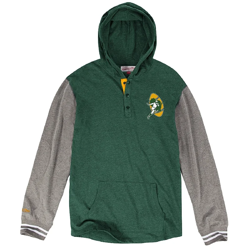 Green Bay Packers Mid-Season Hooded Longsleeve Shirt Chenille Brocade Lace