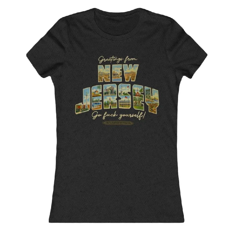 Greetings from New Jersey Girls Shirt Seamless Knitted Crochet